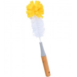 Escova 32,5cm Multiuso Lavagem Recipiente Interno Cabo em Bambu